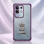 Vivo T4x 5G Satyamev Jayate 2-in-1 Emblem Transparent Shockproof Airbag Case