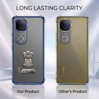 Vivo V50 5G Satyamev Jayate 2-in-1 Emblem Transparent Shockproof Airbag Case