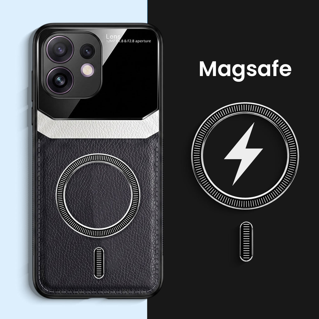Oppo Reno 16 5G Premium Magsafe Magnetic Leather Lens Protective Case