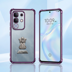 Vivo T4x 5G Satyamev Jayate 2-in-1 Emblem Transparent Shockproof Airbag Case