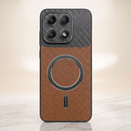 Motorola Edge 70 Pro 5G Carbon Fiber Leather Hybrid MagSafe Magnetic Case