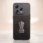 Oppo Reno 15 5G Satyamev Jayate Carbon Fiber Leather Hybrid Phone Case