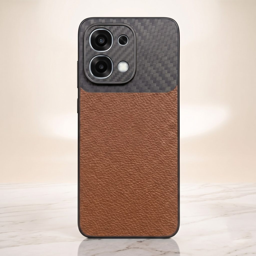 Oppo F31 5G Carbon Fiber Leather Hybrid Phone Case
