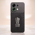 Oppo K13 Turbo 5G Satyamev Jayate Carbon Fiber Leather Hybrid Phone Case