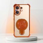 Vivo V60 5G Invincible Bracket Ring Stand Airbag Cosmic Orange Case
