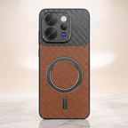 Vivo V70 5G Carbon Fiber Leather Hybrid MagSafe Magnetic Case