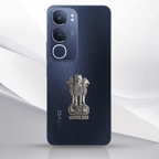 Vivo Y29 5G Compatible Satyamev Jayate 3D Metal Emblem Sticker