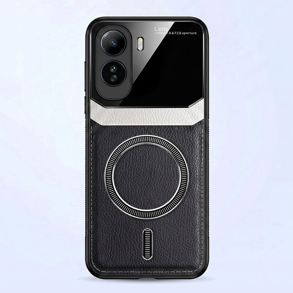Vivo T5 Pro 5G Premium Magsafe Magnetic Leather Lens Protective Case