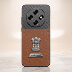 Oppo F31 Pro 5G Satyamev Jayate 2-in-1 Emblem Carbon Fiber Leather Phone Case