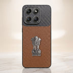 Motorola Edge 60 Pro 5g Satyamev Jayate Carbon Fiber Leather Hybrid Phone Case