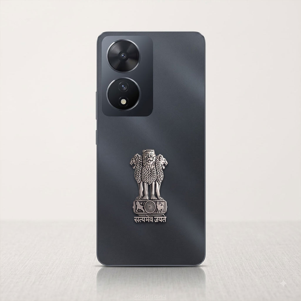 Vivo T2 5G Compatible Satyamev Jayate 3D Metal Emblem Sticker