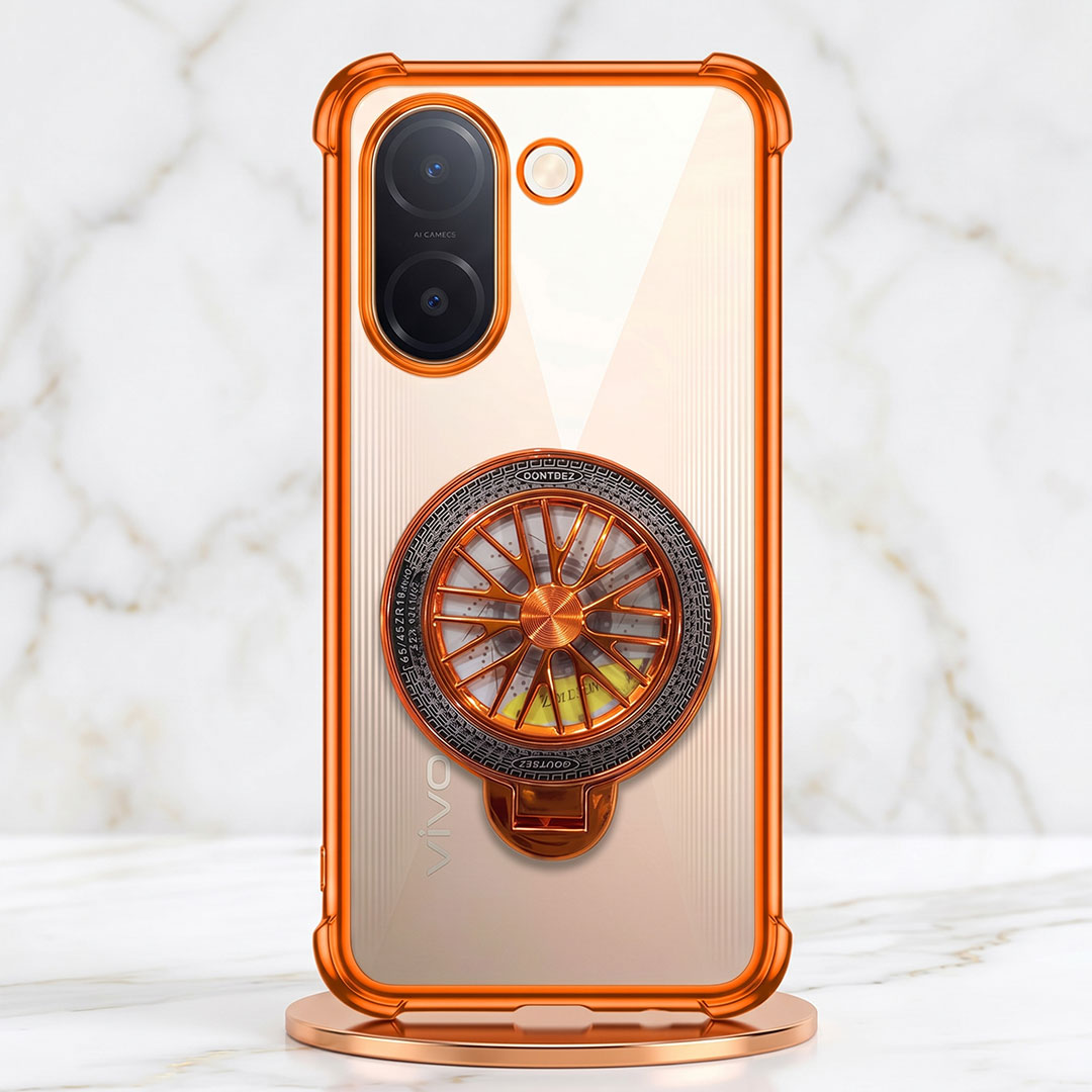Vivo V60e 5G Stress Buster Wheel Rotating Airbag Cosmic Orange Case