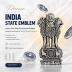 Vivo Y29 5G Compatible Satyamev Jayate 3D Metal Emblem Sticker