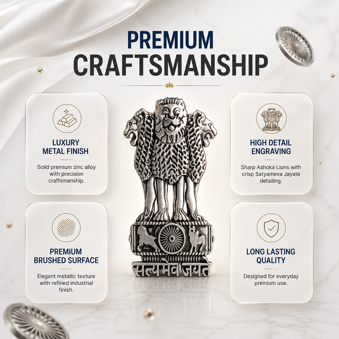 Realme 16T 5G Compatible Satyamev Jayate 3D Metal Emblem Sticker