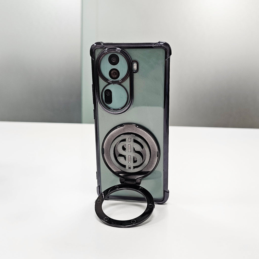 Oppo Reno 11 Pro 5G Four Corner Airbags 100% Original Astro Money Magnet Rotating Dollar Case