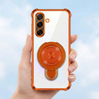 Samsung Galaxy A36 5G Invincible Bracket Ring Stand Airbag Cosmic Orange Case