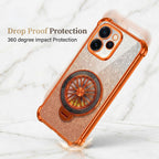 Oppo Reno 15 Pro Mini 5G Stress Buster Wheel Rotating Shimmer Airbag Cosmic Orange Case