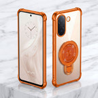 Vivo V60e 5G Invincible Bracket Ring Stand Airbag Cosmic Orange Case