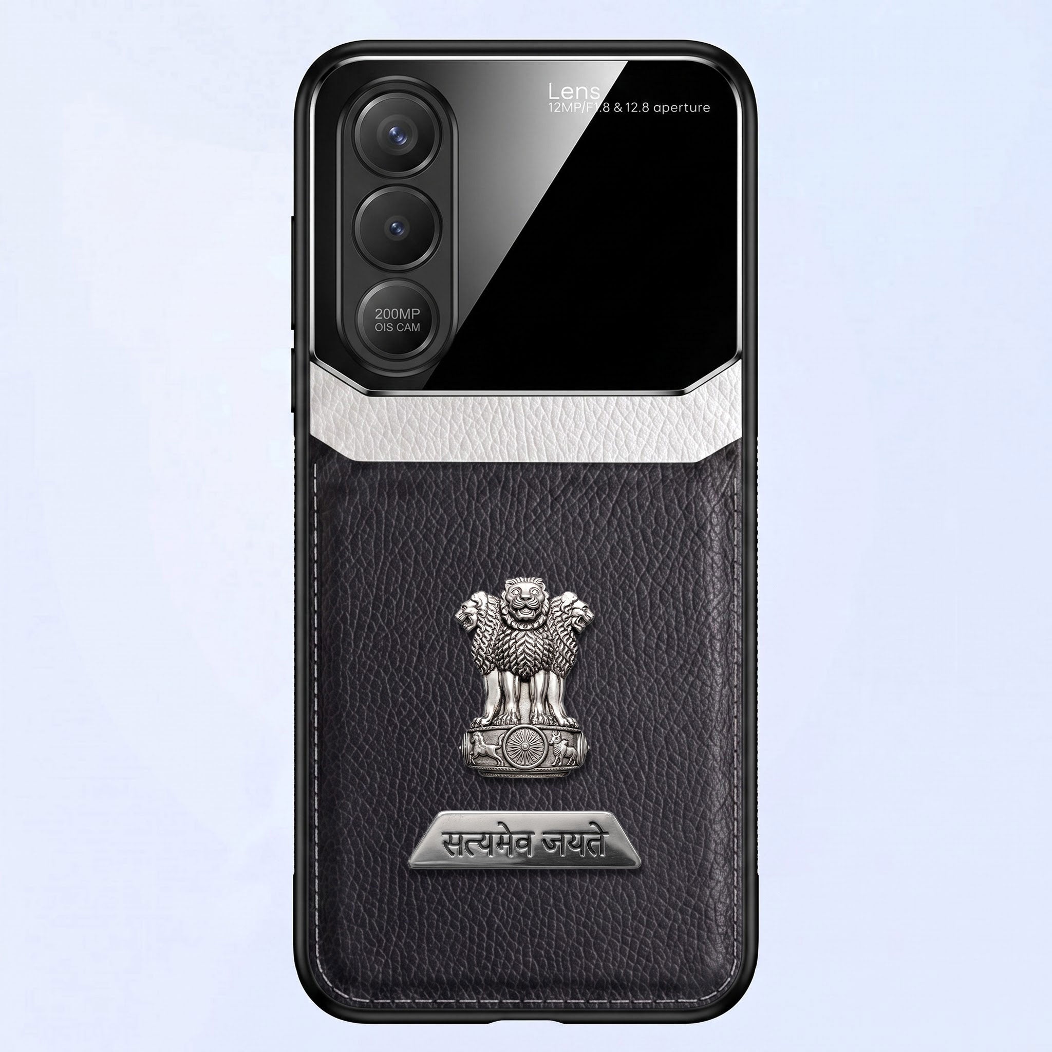 Vivo V70 FE 5G Satyamev Jayate 2-in-1 Emblem Leather Lens Protective Back Case