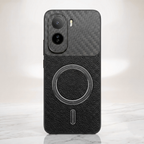 Vivo T5 Pro 5G Carbon Fiber Leather Hybrid MagSafe Magnetic Case