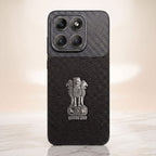 Motorola Edge 70 Fusion 5g Satyamev Jayate Carbon Fiber Leather Hybrid Phone Case