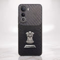 Vivo Y400 Pro 5G Satyamev Jayate 2-in-1 Emblem Carbon Fiber Leather Phone Case