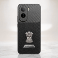 Vivo T5 Pro 5G Satyamev Jayate 2-in-1 Emblem Carbon Fiber Leather Phone Case