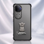 Vivo V50 5G Satyamev Jayate 2-in-1 Emblem Transparent Shockproof Airbag Case