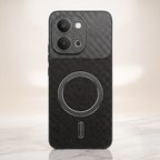 Vivo T5X 5G Carbon Fiber Leather Hybrid MagSafe Magnetic Case