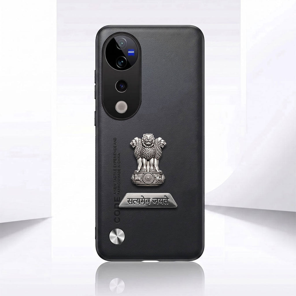 Vivo V40 Pro 5G Satyamev Jayate 2-in-1 Emblem Vegan Leather Back Case