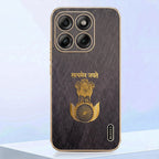 Motorola Edge 60 Pro 5G Satyamev Jayate 3D Electroplated Frame Gold Thread Pattern Hard Back Case