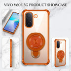 Vivo V60e 5G Invincible Bracket Ring Stand Airbag Cosmic Orange Case