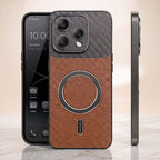 Oppo Reno 15 5G Carbon Fiber Leather Hybrid MagSafe Magnetic Case