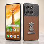 Motorola Edge 60 Pro 5G Satyamev Jayate 2-in-1 Emblem Carbon Fiber Leather Phone Case