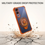 Vivo V70 FE 5G Stress Buster Wheel Rotating Airbag Cosmic Orange Case