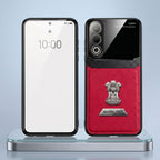 Oppo K12x 5G Satyamev Jayate 2-in-1 Emblem Leather Lens Protective Back Case