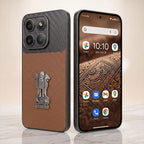 Motorola Edge 70 Fusion 5g Satyamev Jayate Carbon Fiber Leather Hybrid Phone Case