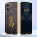 Vivo V70 5G Satyamev Jayate 3D Electroplated Frame Gold Thread Pattern Hard Back Case