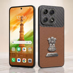 Motorola Edge 70 Pro 5G Satyamev Jayate 2-in-1 Emblem Carbon Fiber Leather Phone Case
