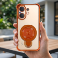 Vivo V60 5G Invincible Bracket Ring Stand Airbag Cosmic Orange Case