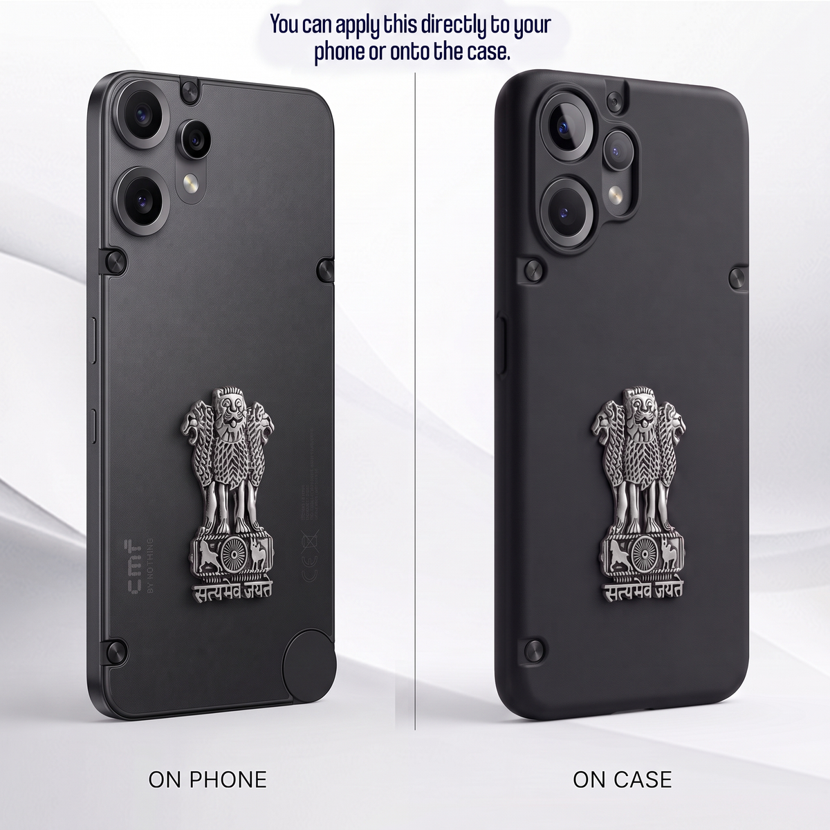 CMF Phone 2 Pro 5G Compatible Satyamev Jayate 3D Metal Emblem Sticker
