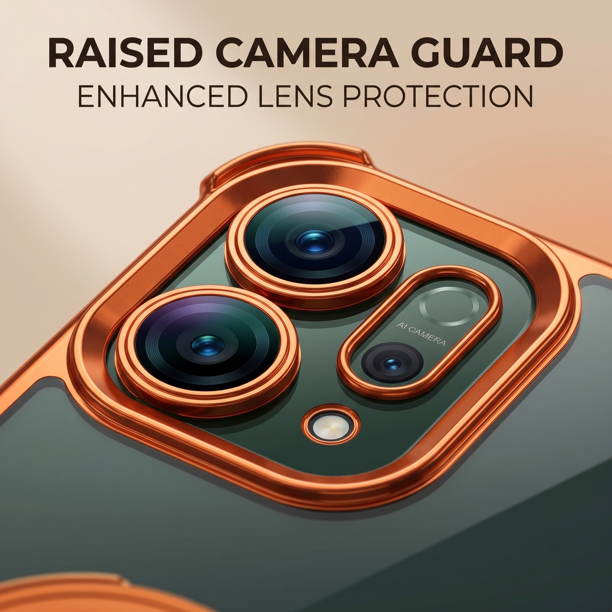 Oppo Reno 14 5G Invincible Bracket Ring Stand Airbag Cosmic Orange Case