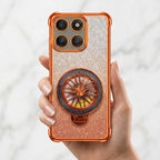 Motorola Edge 60 Pro 5G Stress Buster Wheel Rotating Shimmer Airbag Cosmic Orange Case