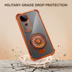 Vivo V40 Pro 5G Stress Buster Wheel Rotating Airbag Cosmic Orange Case