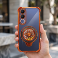 Vivo V70 FE 5G Stress Buster Wheel Rotating Airbag Cosmic Orange Case