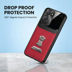 Vivo Y28s 5G Satyamev Jayate 2-in-1 Emblem Leather Lens Protective Back Case