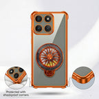 Motorola Edge 60 Pro 5G Stress Buster Wheel Rotating Airbag Cosmic Orange Case