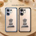 Vivo V60 5G Satyamev Jayate 2-in-1 Emblem Transparent Shockproof Airbag Case