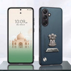 Samsung Galaxy A55 5G Satyamev Jayate 2-in-1 Emblem Vegan Leather Back Case