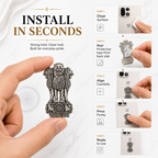 Vivo Y300 5G Compatible Satyamev Jayate 3D Metal Emblem Sticker